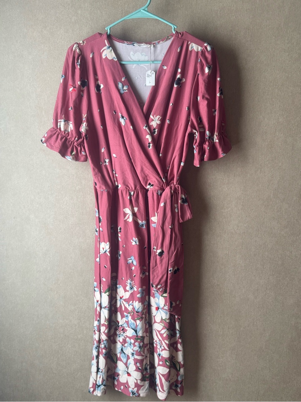 Reborn Rose Floral Wrap Maxi Dress
